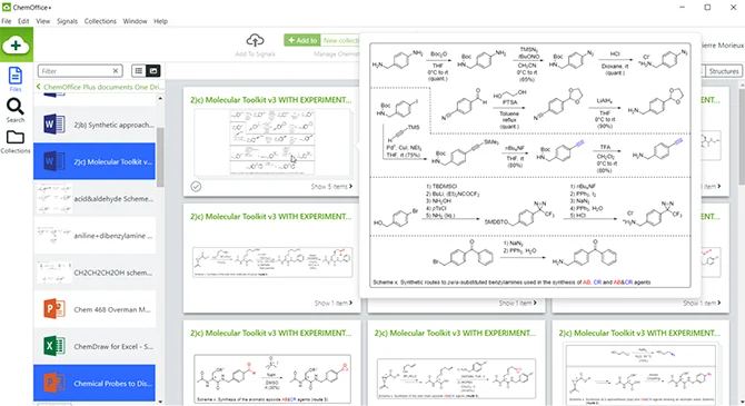 Chemistry software screenshot 