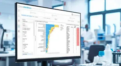 Medical Review preview image of a computer screen in a science laboratory