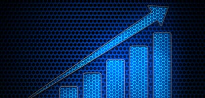 Indian CROs article thumbnail a bar graph with an arrow going up