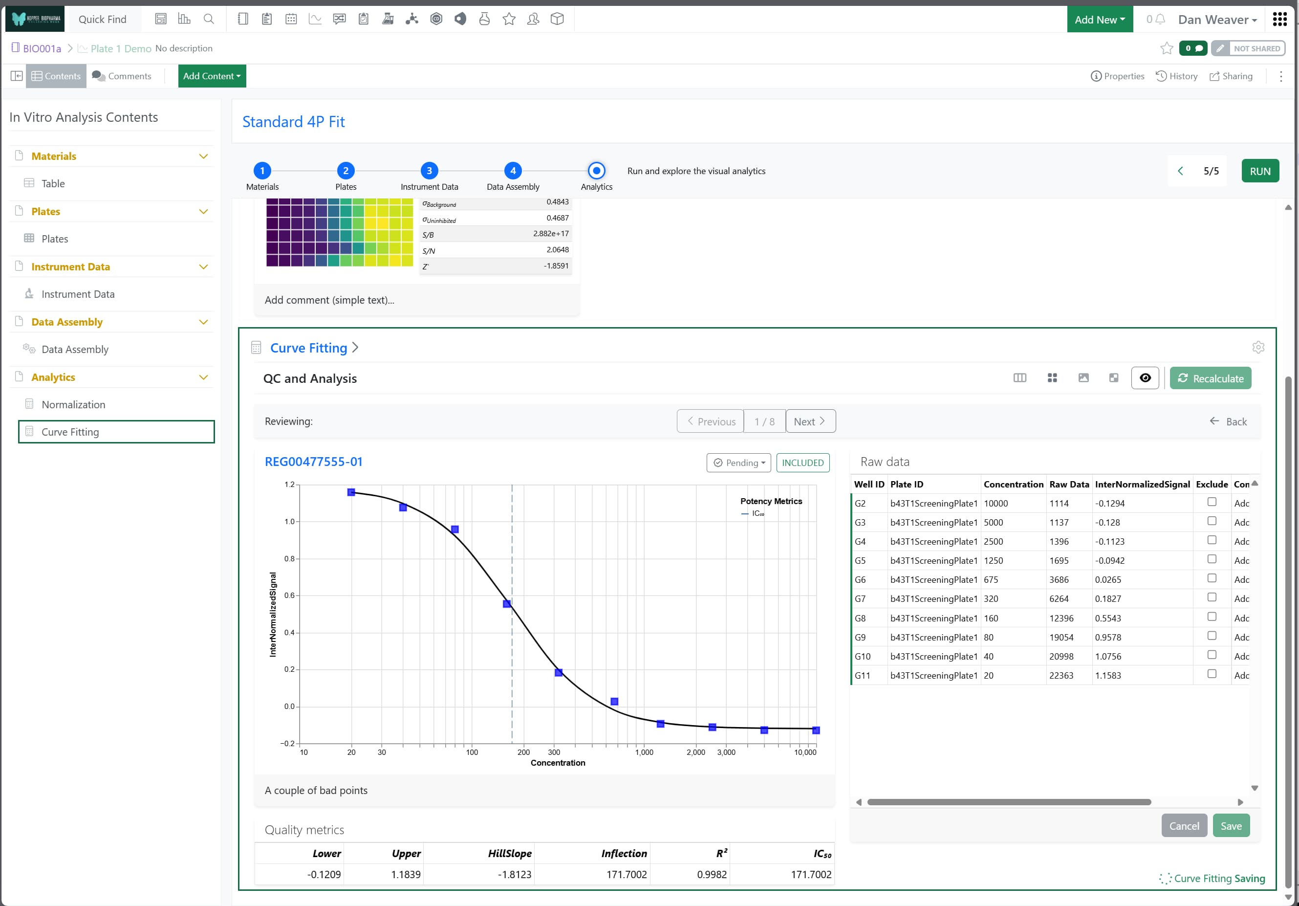 Signals One Native Analytics Data Sheet Figure 7 IVAO Curve fit QC Signals One Native Analytics Data Sheet Figure 7 IVAO Curve fit QC