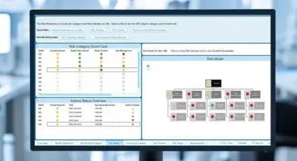 Risk-Based Monitoring preview image of a computer screen in a scientific lab