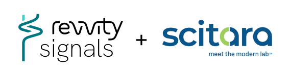 Revvity Signals and Scitara partnership logos