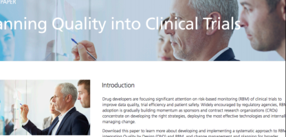 Planning Quality into Clinical Trials