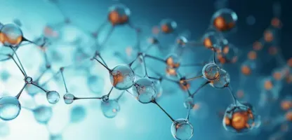 next frontier ebook cover image - blue background with molecules