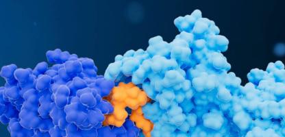 royal blue and light blue protac cells on cover of Brochure - Biology Informatics Solutions from Assay Development....