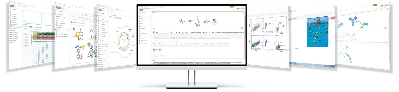 Computer monitors with the UI showing on each screen