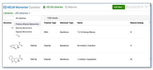 Helm Monomer Curation