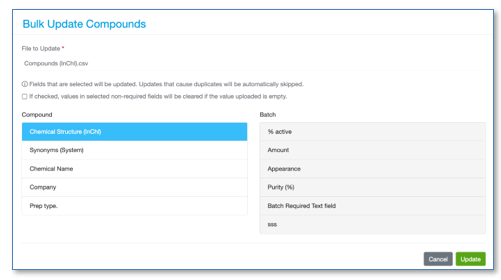 Bulk Update Compounds