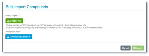 Bulk Import Compounds