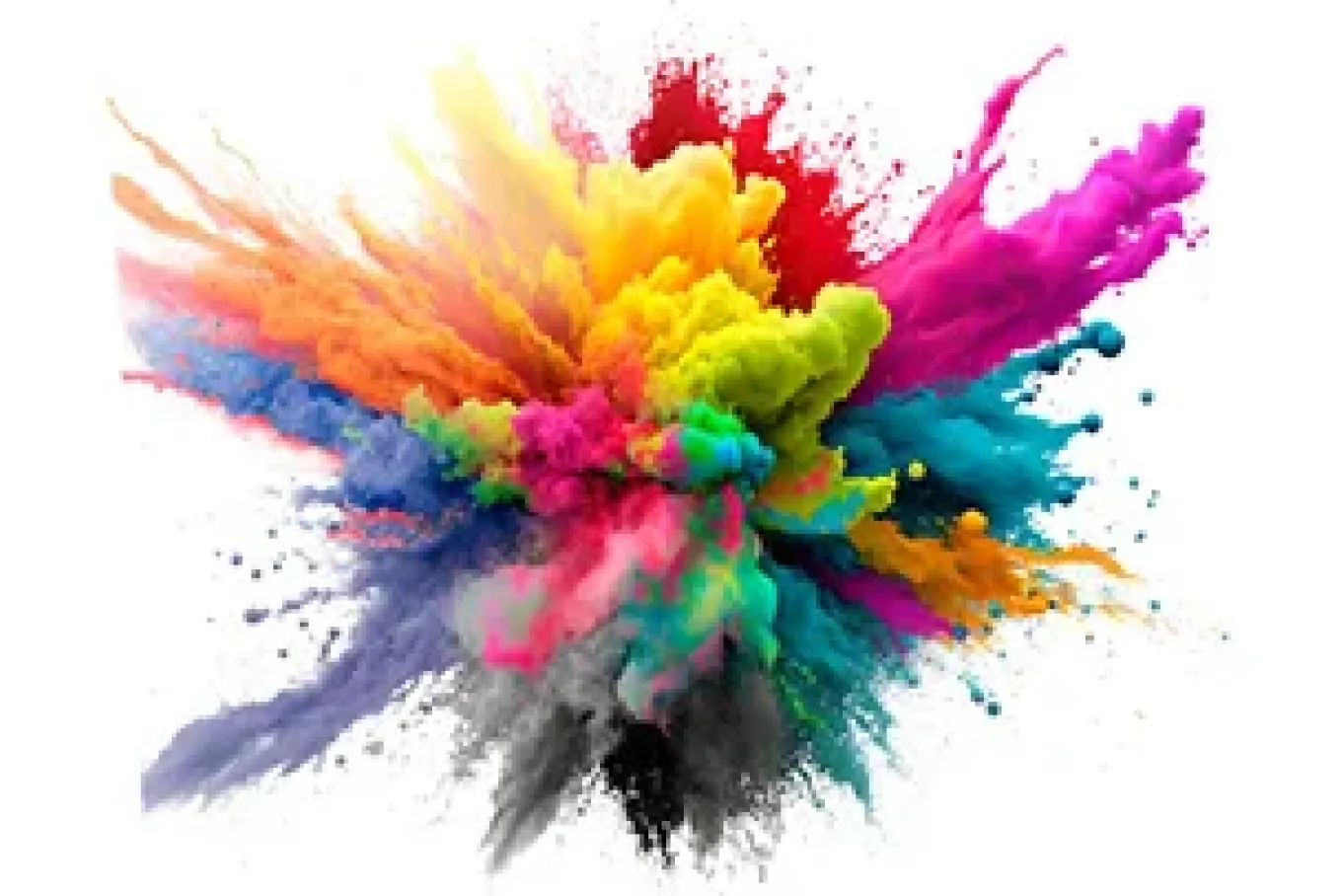 Colorful paint splash, rainbow effect